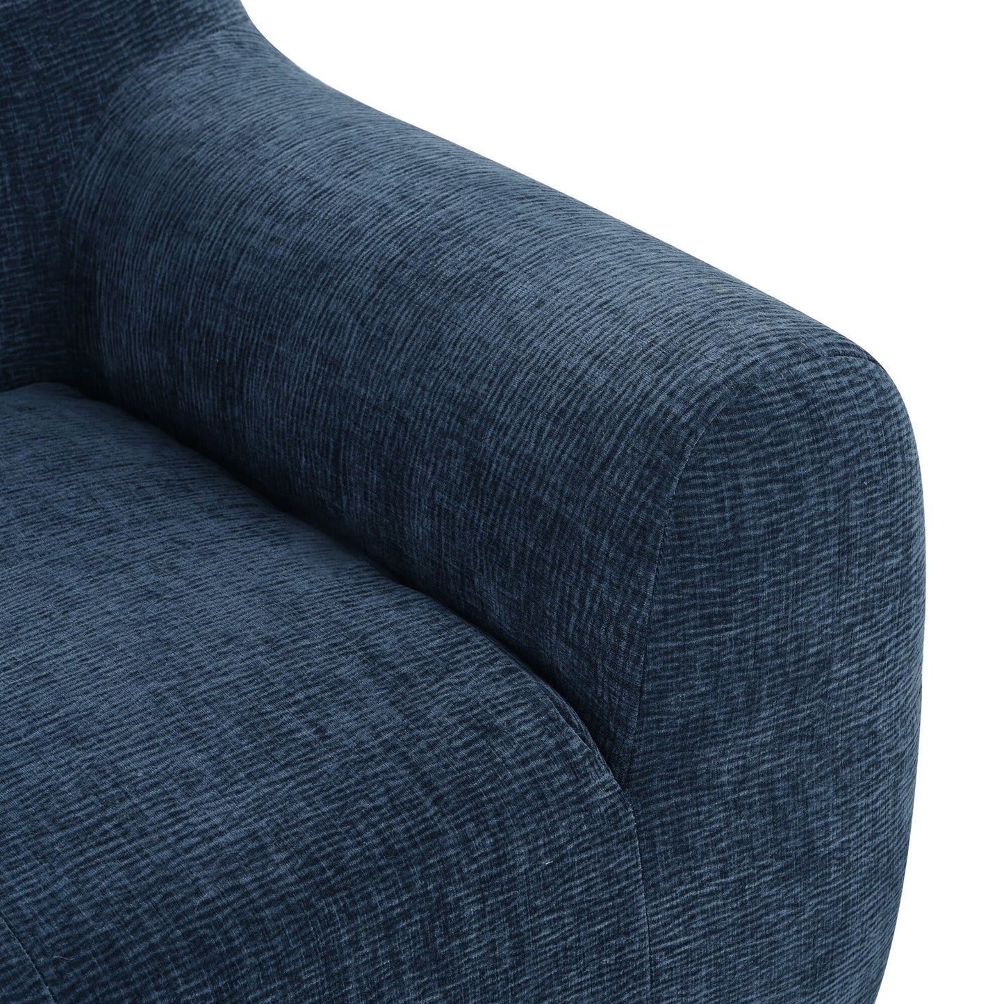 Divano a 3 posti in tessuto ciniglia largo 85,8 cm, design a compressione completa in spugna, con schiuma senza polvere, molle insacchettate per un comfort extra