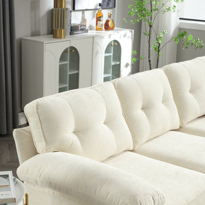 Divano a 3 posti a L da 85'' con chaise longue e cuscino a molle