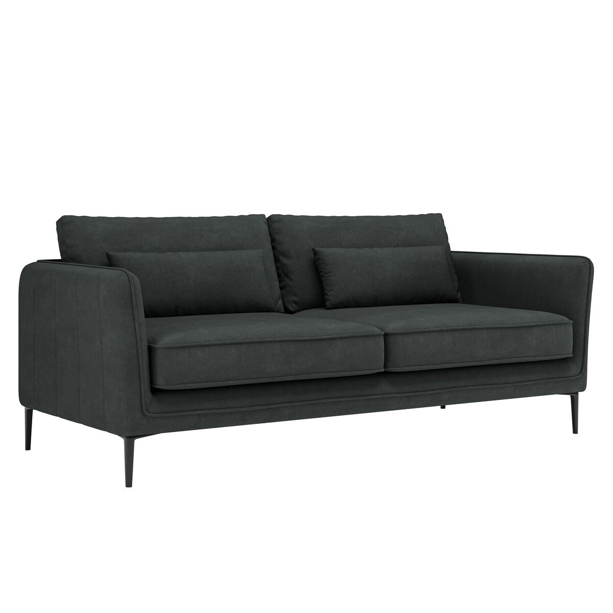 86.61Divano moderno minimalista antigraffio e impermeabile, grigio scuro