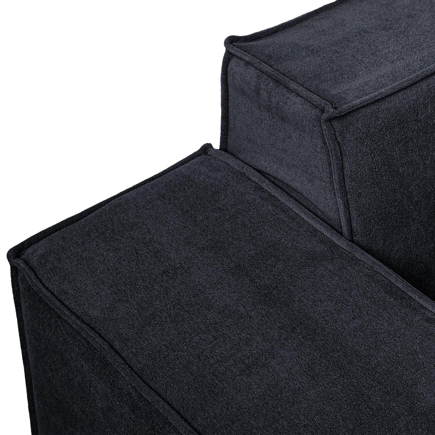 Divano componibile modulare da 86,62 pollici, divano con seduta a due posti, divani moderni e comodi in velluto a coste con chaise longue reversibile