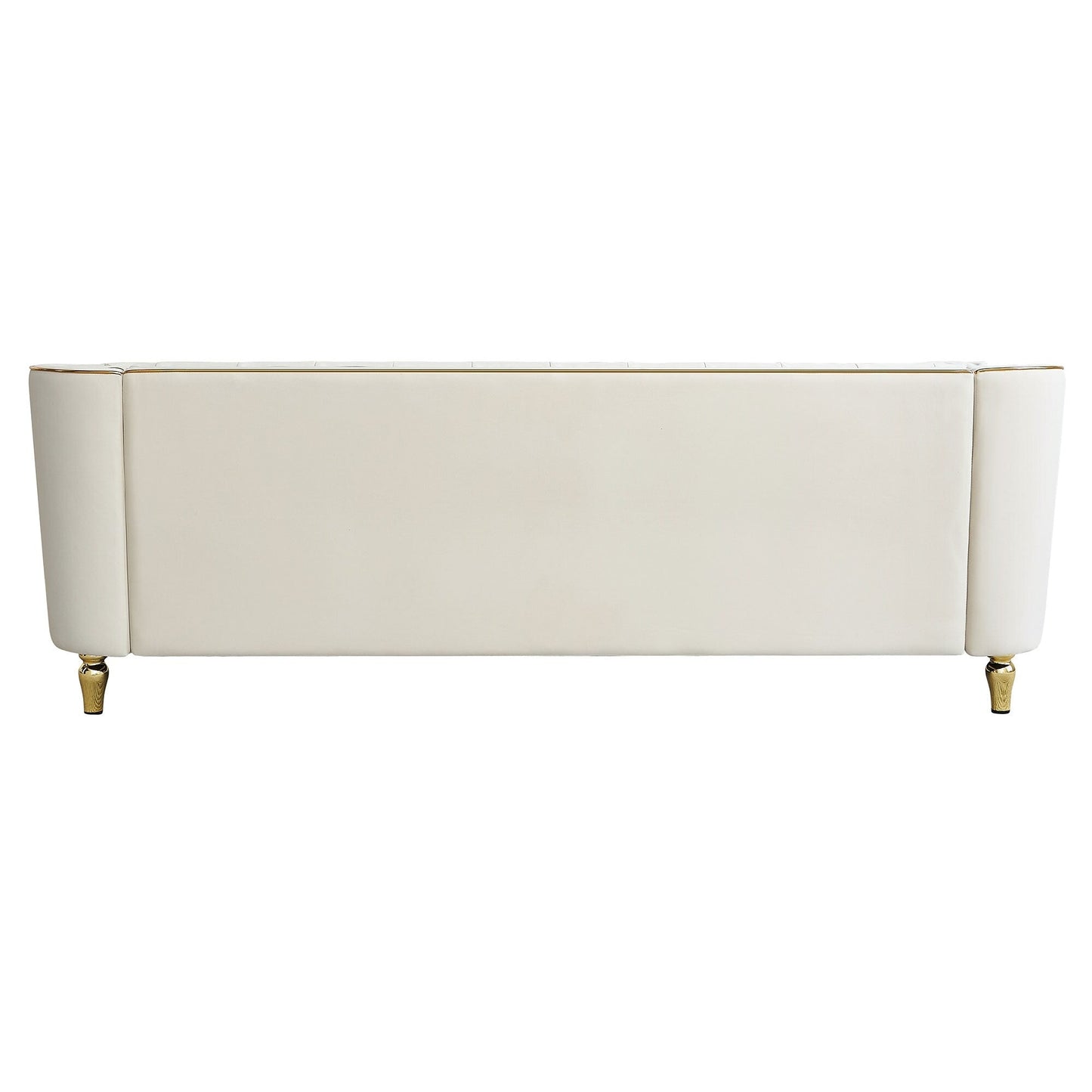 Divano moderno classico a 3 posti in velluto a coste 87.01 con struttura in legno di pino massello, include 2 cuscini decorativi