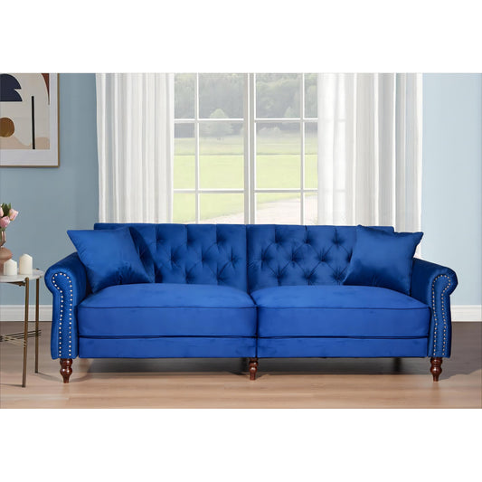 Divano letto futon convertibile in velluto da 87,8''