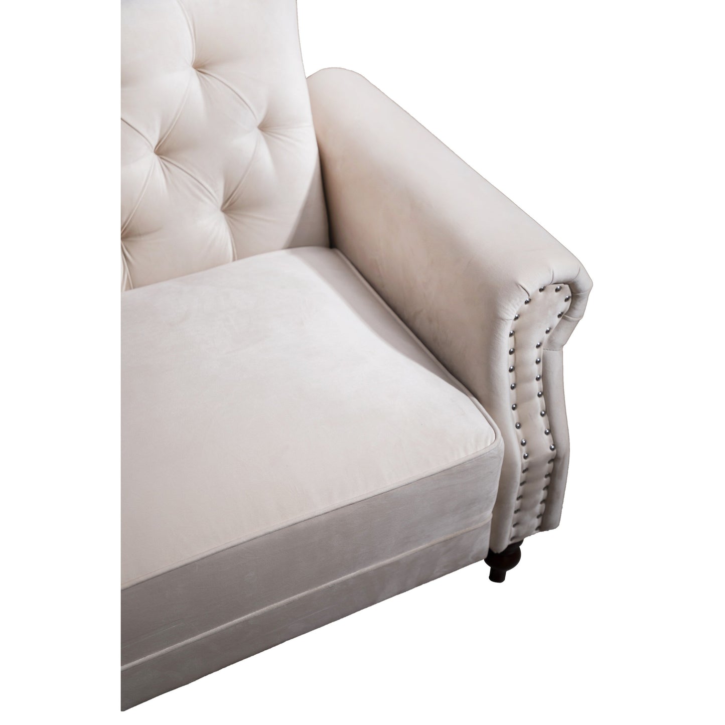 Divano letto futon convertibile in velluto da 87,8''