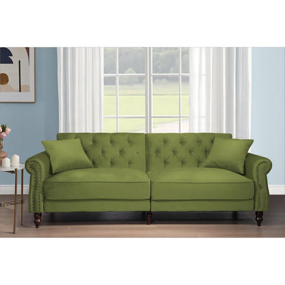 Divano letto futon convertibile in velluto da 87,8''