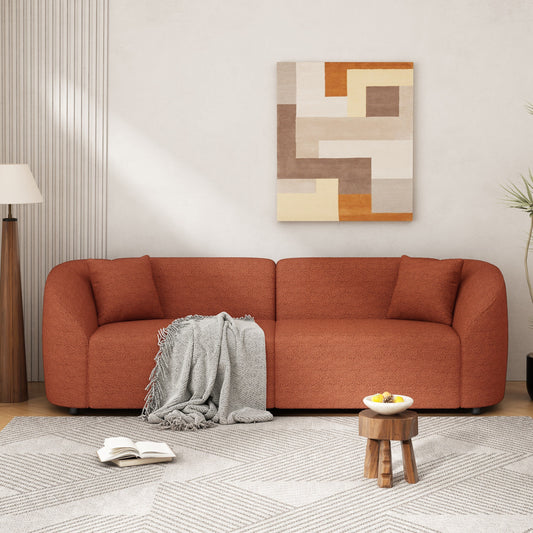 Divano contemporaneo curvo 87: seduta morbida, design aerodinamico e struttura resistente, ideale per spazi abitativi eleganti