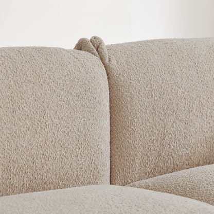 Divano a due posti oversize 87 con struttura in metallo, 2 cuscini e rivestimento resistente