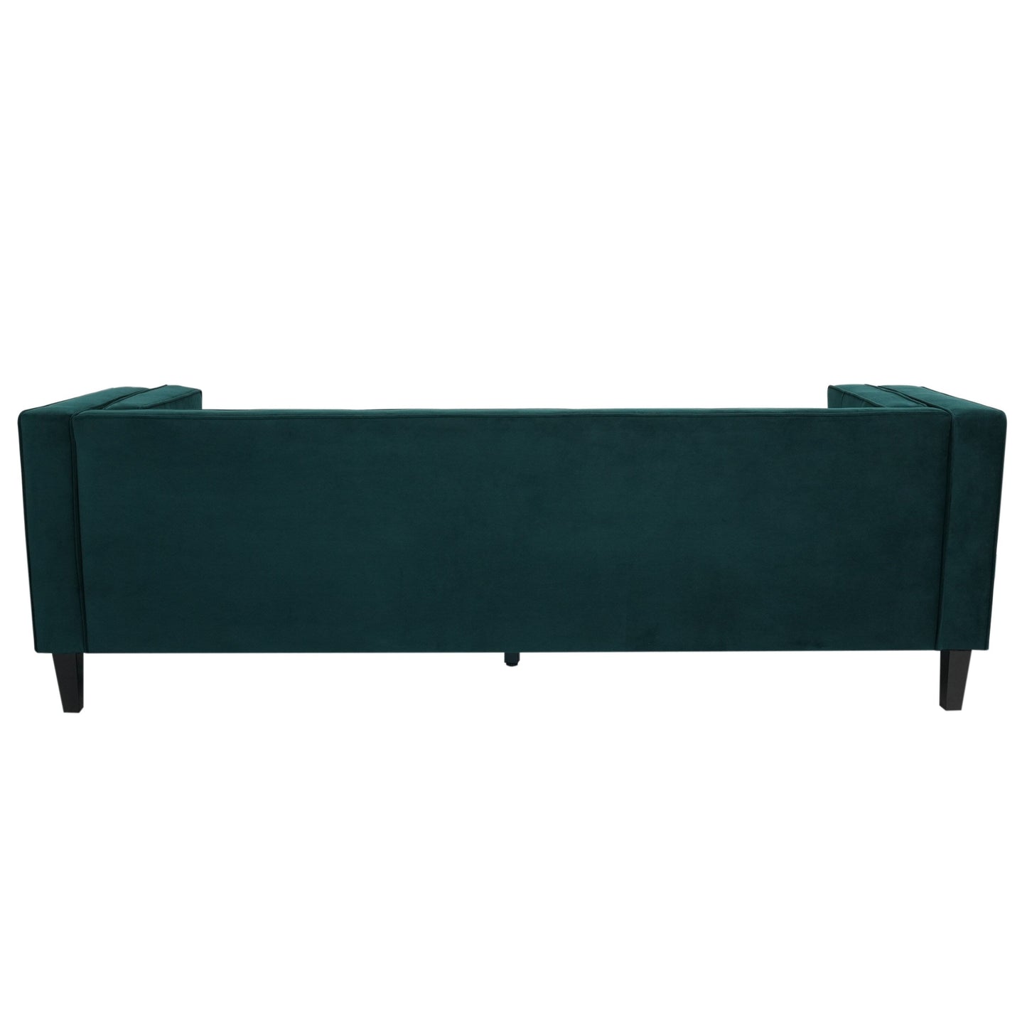 Divano a 3 posti in velluto con bottoni, gambe in legno e struttura in legno massello essiccato in forno, per soggiorno, 89,75 €