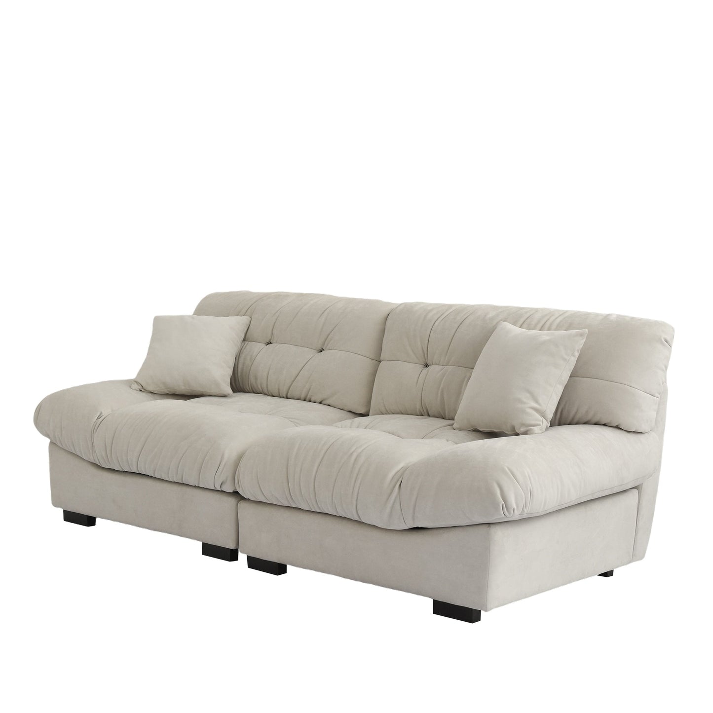 89 divani componibili Fluffy Cloud, divani moderni e minimalisti con due cuscini