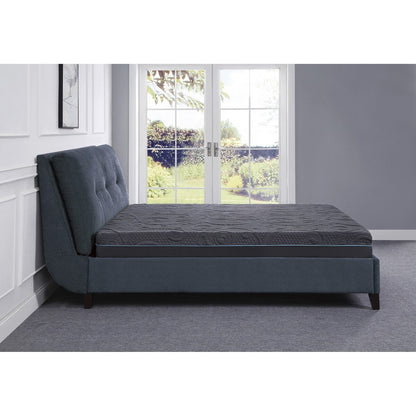 Materasso ibrido in memory foam con infusione di gel per letto matrimoniale, 8 posti, grigio scuro, materasso in una scatola, materasso dal comfort rigido