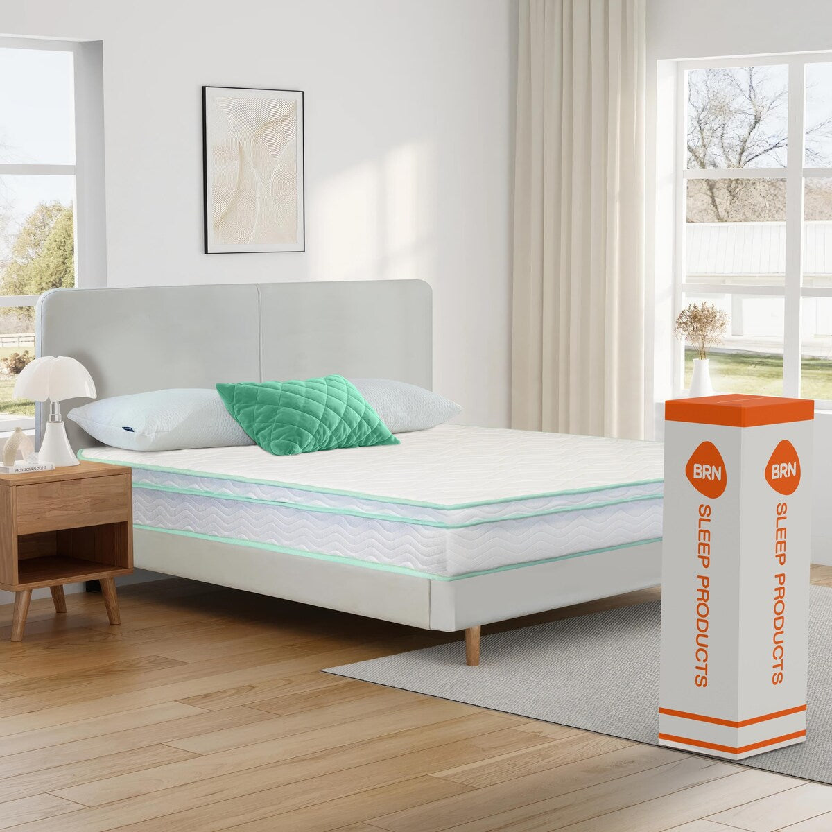 Materasso ibrido in memory foam Cool Gel da 8 pollici di medie dimensioni di BRN