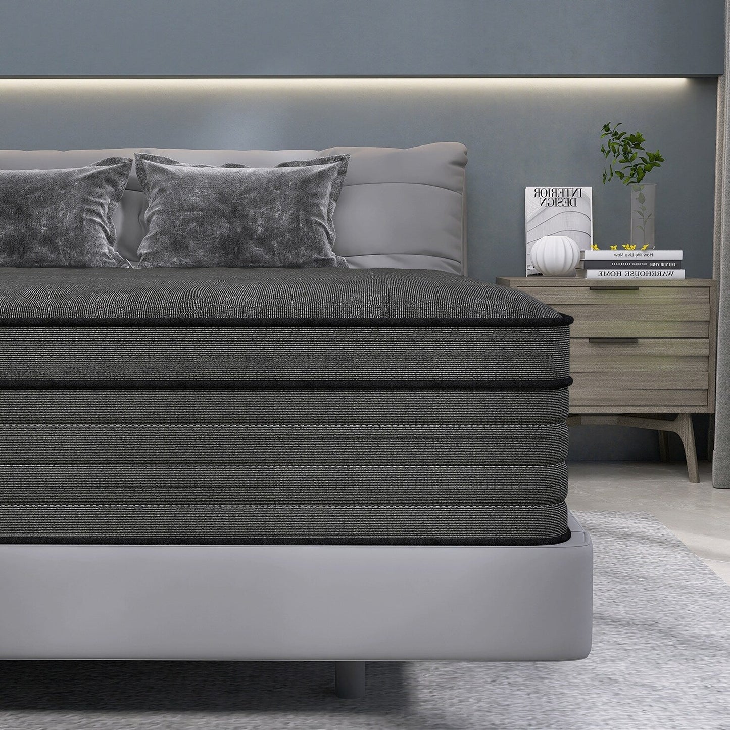 8 Materasso ibrido in memory foam medio con molle insacchettate