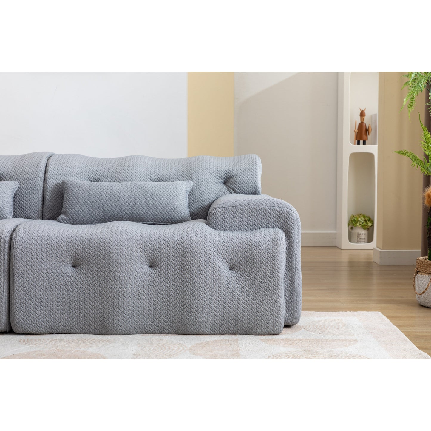 Divano a 2 posti con molle in schiuma da 90 pollici e design senza montaggio