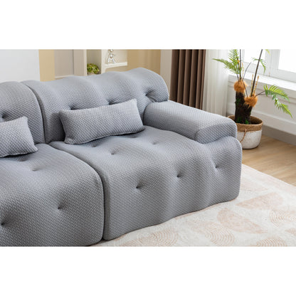 Divano a 2 posti con molle in schiuma da 90 pollici e design senza montaggio