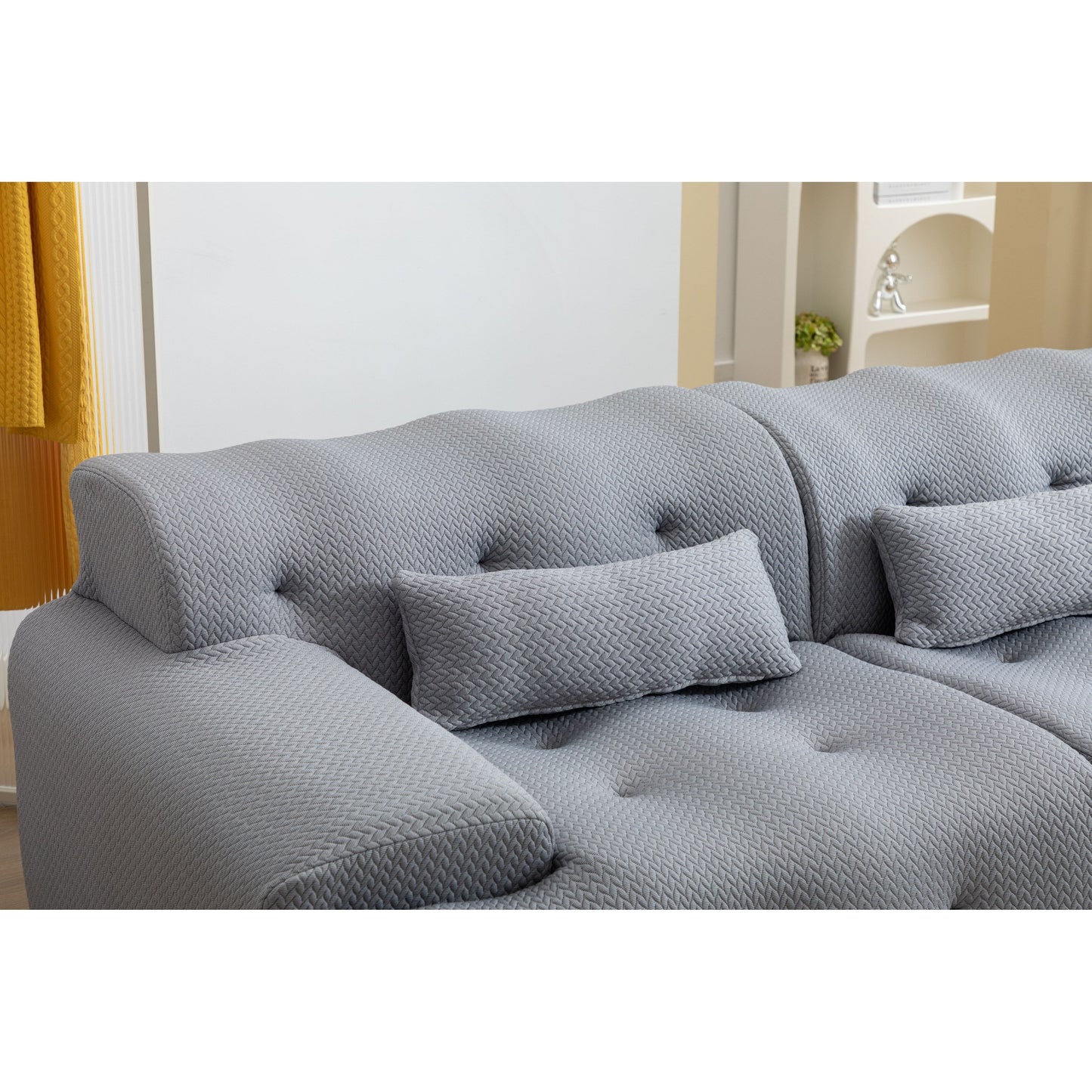 Divano a 2 posti con molle in schiuma da 90 pollici e design senza montaggio