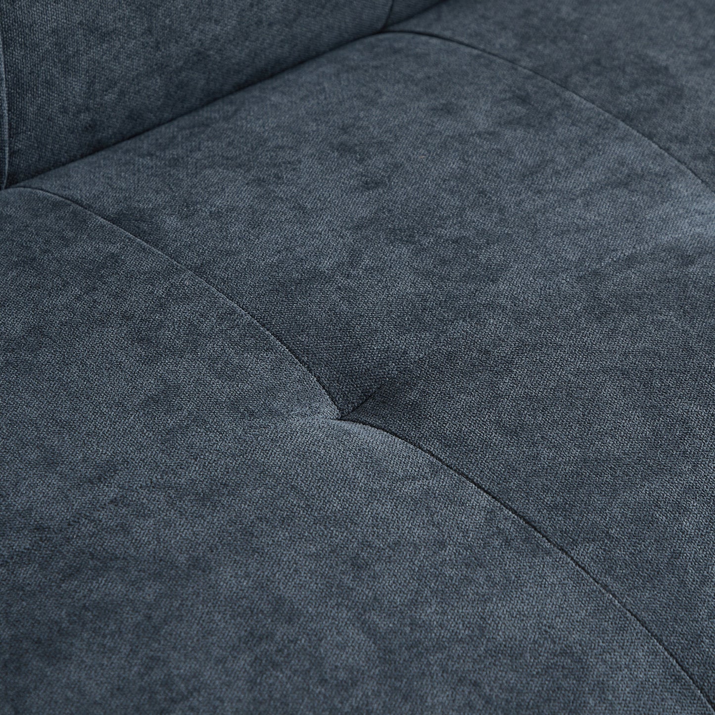 Divano componibile convertibile in lino da 94,5'' a 3 posti con contenitore, chaise longue destra, cuscini in schiuma e struttura in legno massello