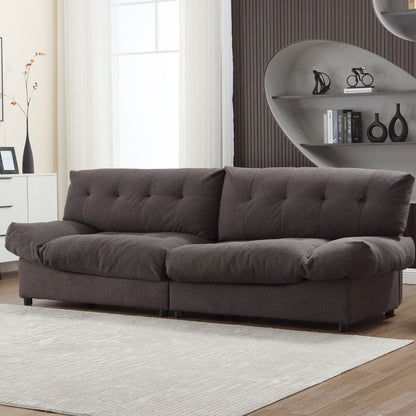 Divano a 2 posti in tessuto da 96,46'' con comodo design imbottito e stile nuvola, piedini in plastica, per soggiorno e appartamento