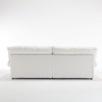 Divano a 2 posti in tessuto da 96,46'' con comodo design imbottito e stile nuvola, piedini in plastica, per soggiorno e appartamento
