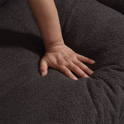 Divano a 2 posti in tessuto da 96,46'' con comodo design imbottito e stile nuvola, piedini in plastica, per soggiorno e appartamento