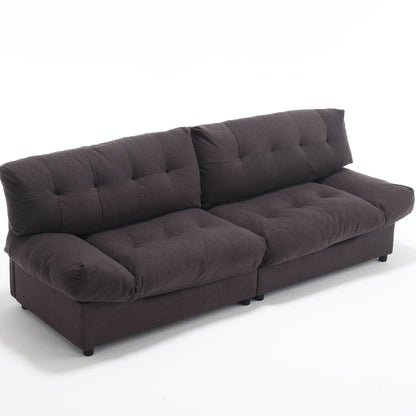 Divano a 2 posti in tessuto da 96,46'' con comodo design imbottito e stile nuvola, piedini in plastica, per soggiorno e appartamento