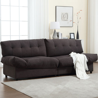 Divano a 2 posti in tessuto da 96,46'' con comodo design imbottito e stile nuvola, piedini in plastica, per soggiorno e appartamento