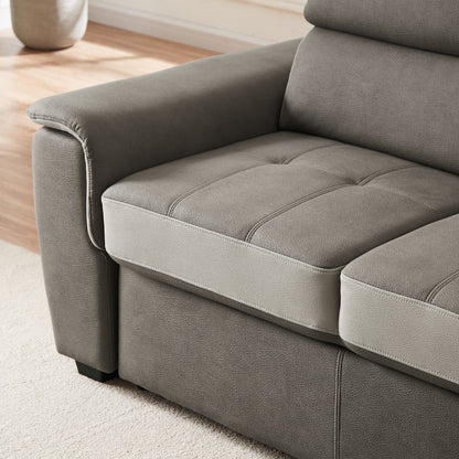 Divano letto largo 96 con chaise longue reversibile e letto estraibile