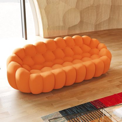 Divano moderno a nido d'ape 3D da 98,43'' con forma a bolla