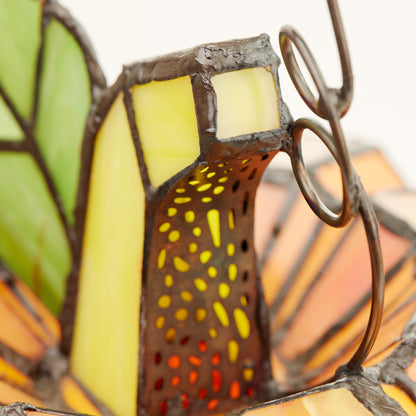 Lampada decorativa in vetro colorato Patch the Pumpkin 9 H - 8,25 L x 8,25 W x 9 H