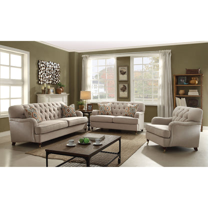 Divano ACME Alianza (con 2 cuscini) in tessuto beige