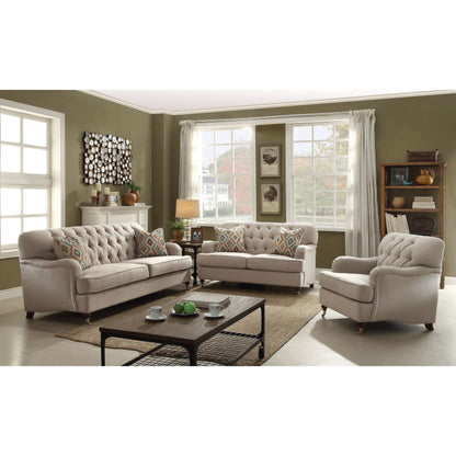 Divano ACME Alianza (con 2 cuscini) in tessuto beige
