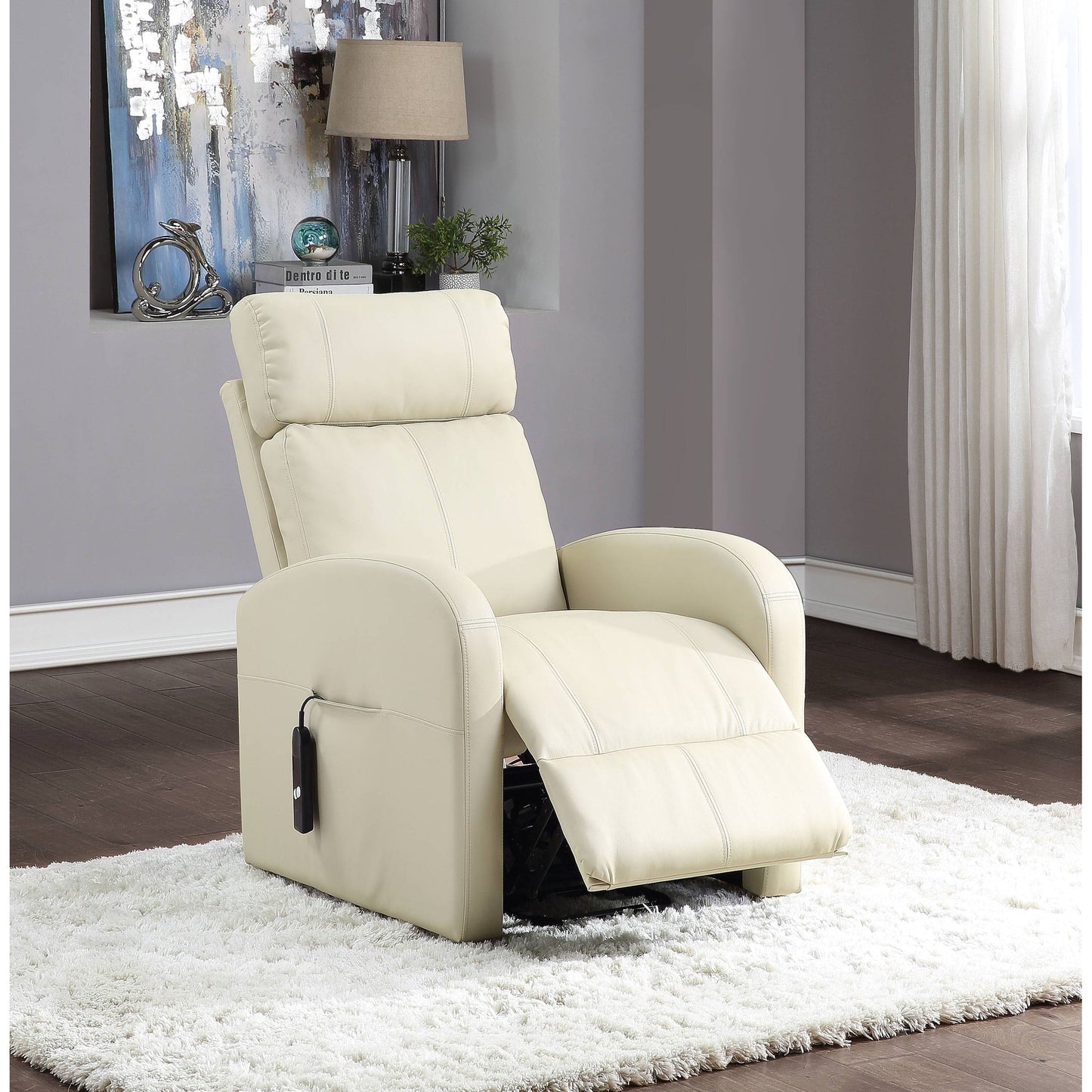 Poltrona reclinabile ACME Ricardo con sollevamento elettrico in beige