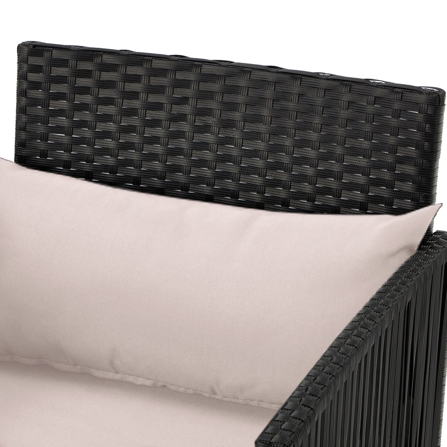 AVAWING Set da bar in vimini per patio da 3 pezzi con fodera per cuscino extra