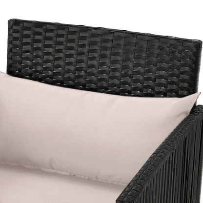 AVAWING Set da bar in vimini per patio da 3 pezzi con fodera per cuscino extra