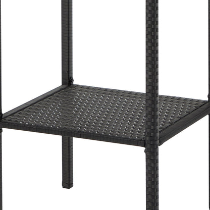 AVAWING Set da bar in vimini per patio da 3 pezzi con fodera per cuscino extra