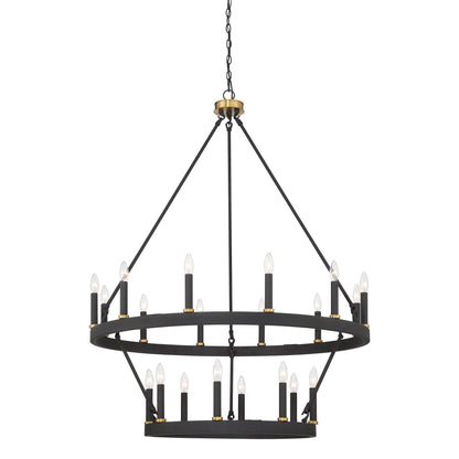 Lampadario Acroma da 20 luci moderno stile fattoria da 40 pollici a forma di ruota di carro con UL