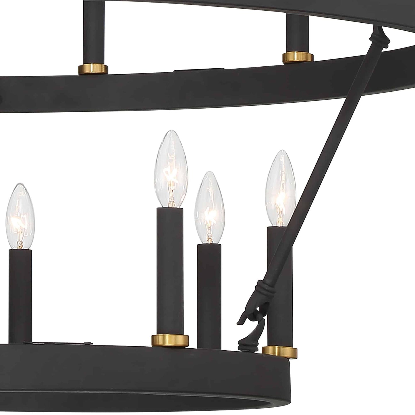 Lampadario Acroma da 20 luci moderno stile fattoria da 40 pollici a forma di ruota di carro con UL