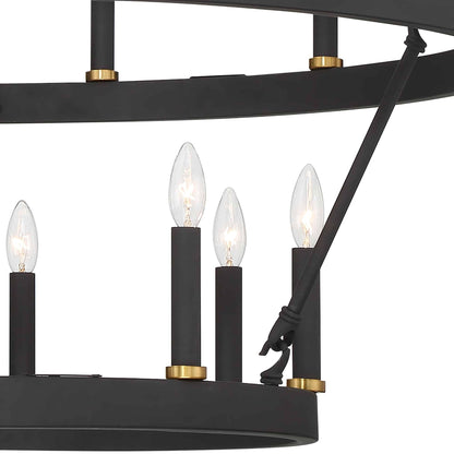 Lampadario Acroma da 20 luci moderno stile fattoria da 40 pollici a forma di ruota di carro con UL