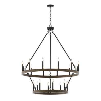 Lampadario Acroma da 20 luci moderno stile fattoria da 40 pollici a forma di ruota di carro con UL
