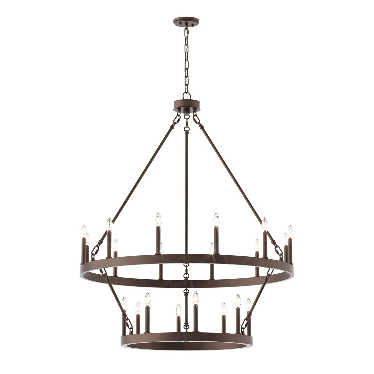 Lampadario Acroma da 20 luci moderno stile fattoria da 40 pollici a forma di ruota di carro con UL