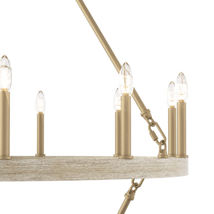 Lampadario Acroma da 20 luci moderno stile fattoria da 40 pollici a forma di ruota di carro con UL