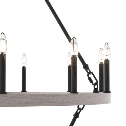 Lampadario Acroma da 20 luci moderno stile fattoria da 40 pollici a forma di ruota di carro con UL