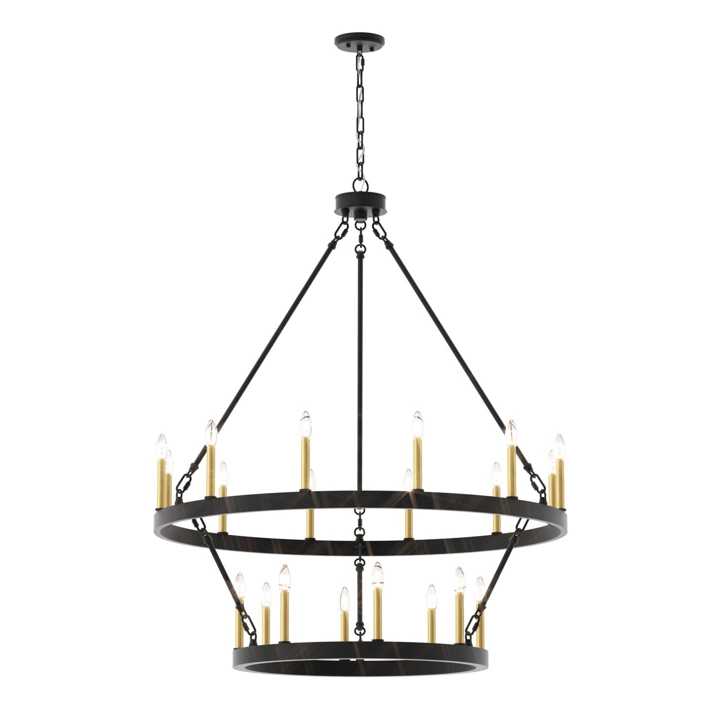 Lampadario Acroma da 20 luci moderno stile fattoria da 40 pollici a forma di ruota di carro con UL