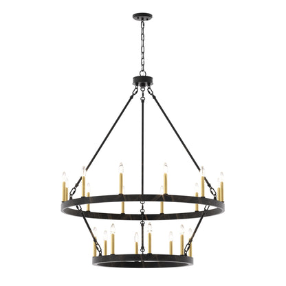 Lampadario Acroma da 20 luci moderno stile fattoria da 40 pollici a forma di ruota di carro con UL