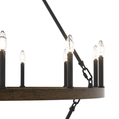 Lampadario Acroma da 20 luci moderno stile fattoria da 40 pollici a forma di ruota di carro con UL