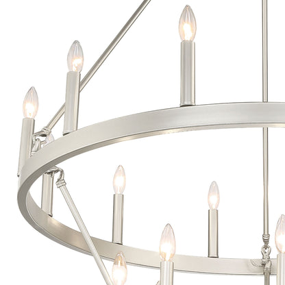 Lampadario Acroma da 20 luci moderno stile fattoria da 40 pollici a forma di ruota di carro con UL