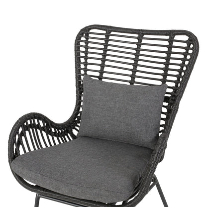 Set da esterno Acuna da 3 pezzi in vimini con cuscini di Christopher Knight Home
