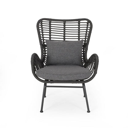 Set da esterno Acuna da 3 pezzi in vimini con cuscini di Christopher Knight Home