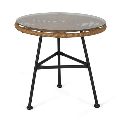 Set da esterno Acuna da 3 pezzi in vimini con cuscini di Christopher Knight Home