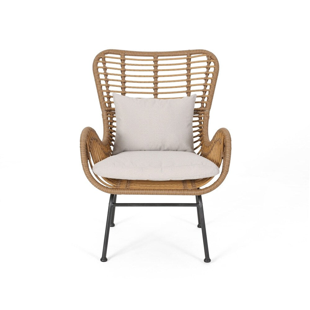 Set da esterno Acuna da 3 pezzi in vimini con cuscini di Christopher Knight Home