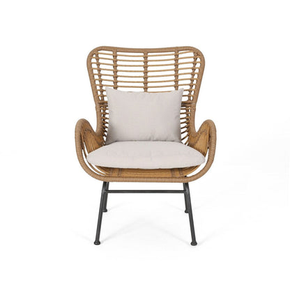 Set da esterno Acuna da 3 pezzi in vimini con cuscini di Christopher Knight Home