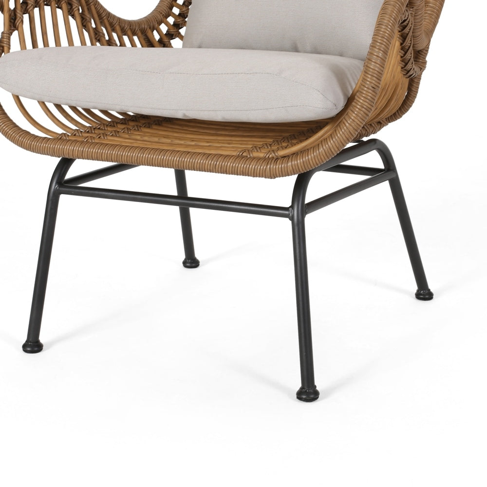 Set da esterno Acuna da 3 pezzi in vimini con cuscini di Christopher Knight Home
